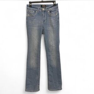 Rebels Denim Jeans with Gold and Silver Accents